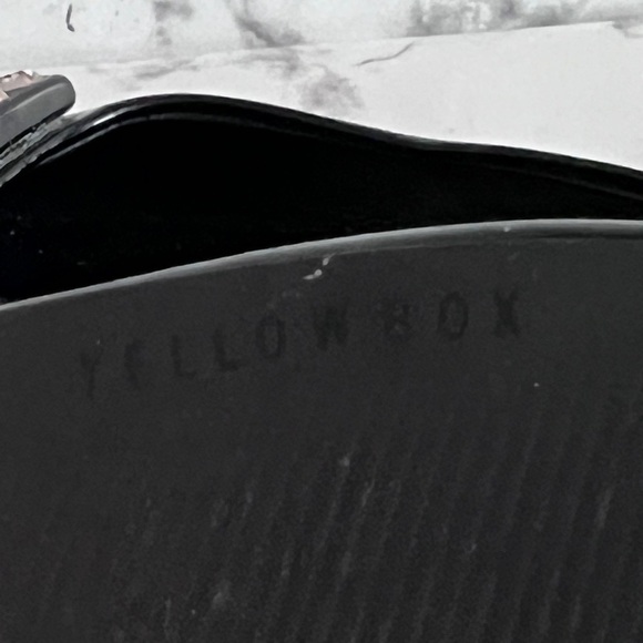 Yelllow Box Black Shiny Rhinestone Slip On Shoes size 6 - Picture 10 of 12